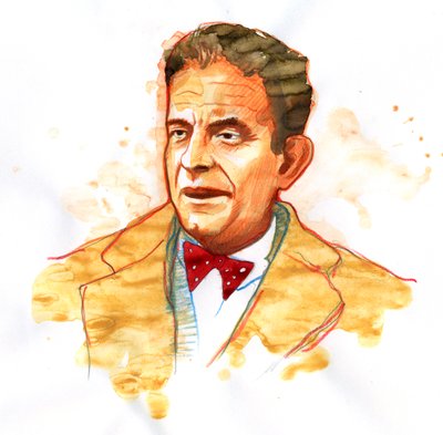 Portrait du psychiatre et psychanalyste français Jacques Lacan (1901-1981) - Alessandro Lonati