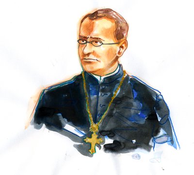 Portrait de Gregor Mendel (1822-1884) moine catholique et botaniste fondateur de la génétique - Alessandro Lonati