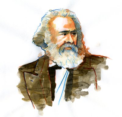 Portrait de Karl Marx (1818-1883), philosophe et théoricien politique - Alessandro Lonati