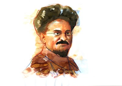 Portrait de Léon Trotsky (1879-1940) - Alessandro Lonati