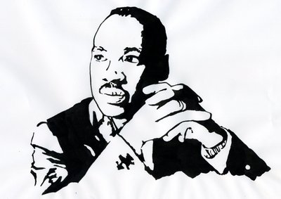 Portrait du pasteur Martin Luther King (1929-1968). Illustration - Alessandro Lonati