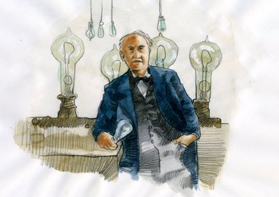 Portrait de Thomas Edison (1847-1931) - Alessandro Lonati