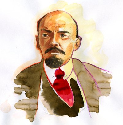 Portrait de Vladimir Lénine (1870-1924), homme politique et révolutionnaire russe - Alessandro Lonati