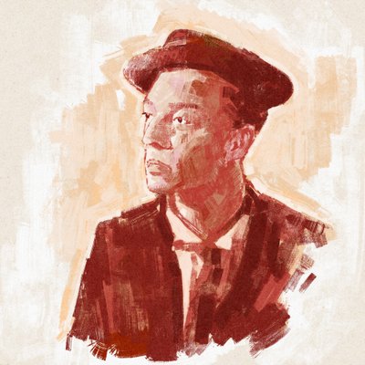 Portrait du réalisateur et acteur Buster Keaton (illustration) - Alessandro Lonati