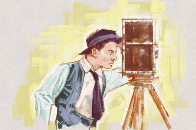 Portrait du réalisateur et acteur Buster Keaton - Alessandro Lonati