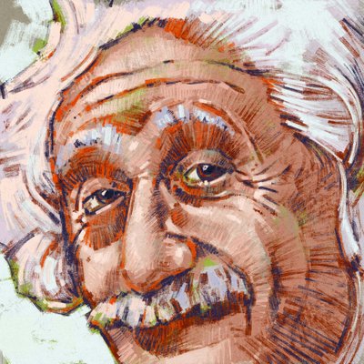 Portrait du scientifique Albert Einstein - Alessandro Lonati