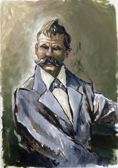 Portrait du philosophe allemand Friedrich Nietzsche (1844-1900). - Alessandro Lonati