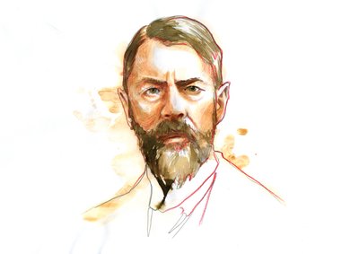 Portrait du sociologue allemand Max Weber (1864 - 1920) - Alessandro Lonati