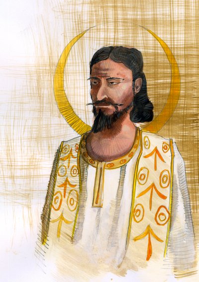 Représentation du prophète Mani (Manès) fondateur du manichéisme (216-276) Illustration par Alessandro Lonati - Alessandro Lonati