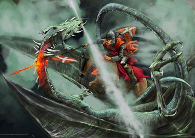 Saint Georges terrassant le dragon - Alessandro Lonati
