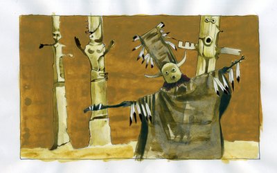 Chamanisme : cérémonie spirituelle centrée sur la médiation entre les êtres humains et les esprits de la nature - Alessandro Lonati