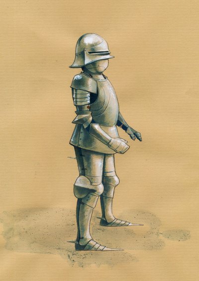 Soldat en armure. Illustration par Alessandro Lonati - Alessandro Lonati