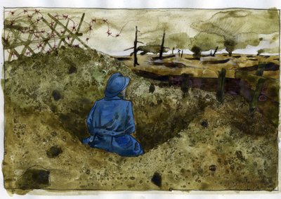 Première Guerre mondiale : un poilu dans la tranchée - Alessandro Lonati