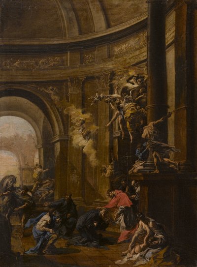 Saint Charles Borromée recevant les oblats - Alessandro Magnasco