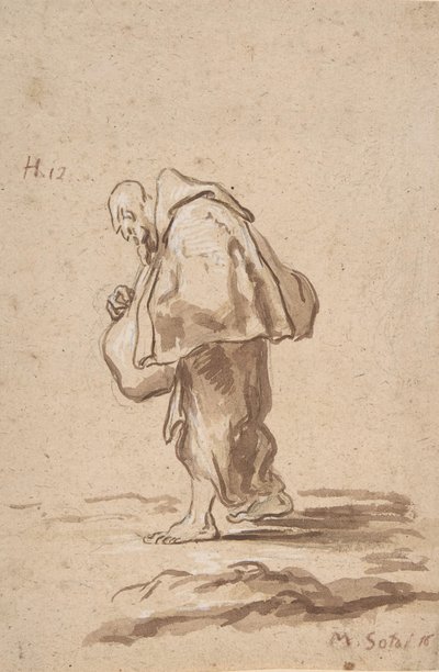Pèlerin debout, vers 1705-20 - Alessandro Magnasco