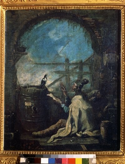 Un clown enseignant à une pie - Alessandro Magnasco