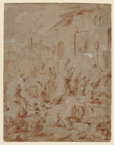 Adorateurs à un sanctuaire de rue, 1730-40 - Alessandro Magnasco