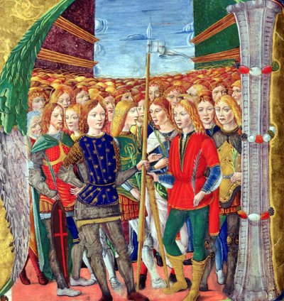 Initiale historiée N représentant Saint Maurice et la Légion Thébaine, École de Lombardie, vers 1499-1511 - Alessandro Pampurino