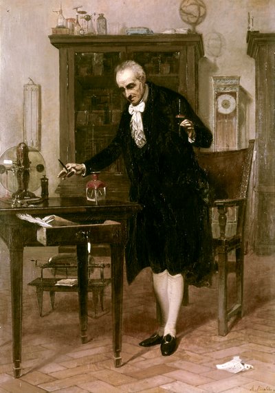 Volta dans son laboratoire - Alessandro Rinaldi