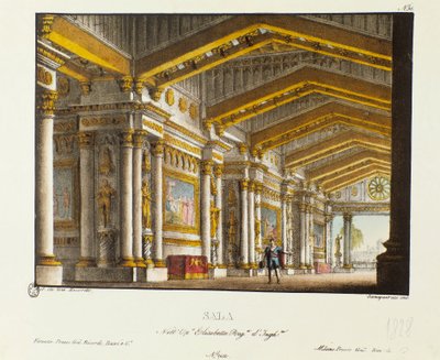 La grande salle du Palais Royal Scénographie pour la représentation de 1828 de l