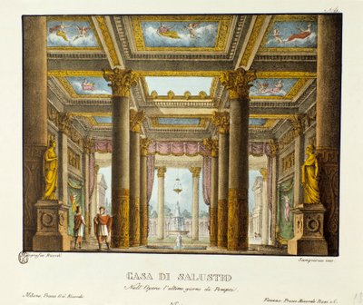 Vue de la Maison de Salustio (Saluste) Scénographie pour la représentation de « L