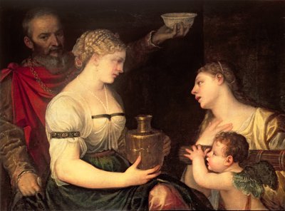 Allégorie de la vie conjugale représentant les dieux Vesta, Hymen, Mars et Vénus - Alessandro Varotari