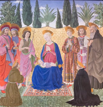 Madone et Enfant avec des saints, connue sous le nom de retable de Cafaggiolo - Alessio Baldovinetti