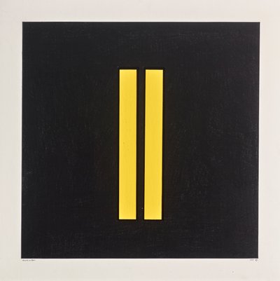 Colonnes jaunes sur noir, 2021 - Alex Dunn