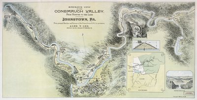 Vue aérienne de la vallée de Conemaugh de Nineveh au lac, Johnstown, Pa. : d
