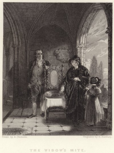 Le denier de la veuve (gravure) - Alexander (after) Chisholm