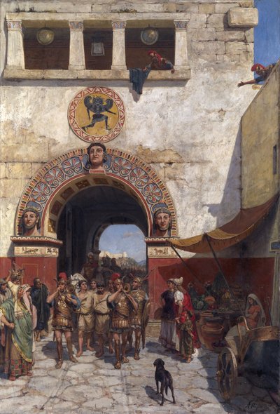 Porte à Volterra, Étrurie - Alexander Alexandrovich Svedomsky