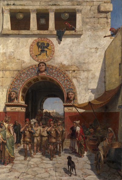 Porte à Volterra, Étrurie - Alexander Alexandrovich Svedomsky