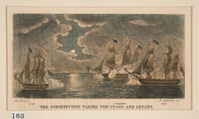 La Constitution prenant le Cyane et le Lavant, une série de huit - Alexander Anderson