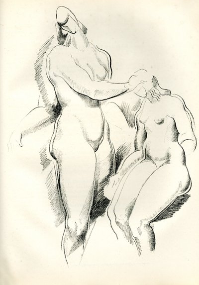French : Figurliche Kompositio Figurative Komposition (Composition figurative), from Genius, Zeitschrift für werdende und alte Kunst - Alexander Archipenko