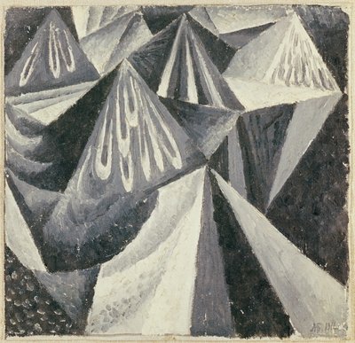 Composition cubo-futuriste en gris et blanc, 1916 - Alexander Bogomazov