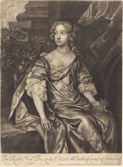 La très honorable Lady Elizabeth Butler, comtesse de Chesterfield - Alexander Browne after Sir Peter Lely