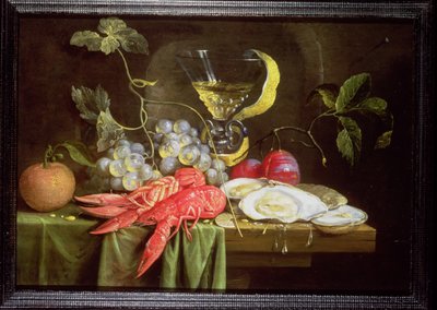 Nature morte avec homard, huîtres et fruits - Alexander Coosemans