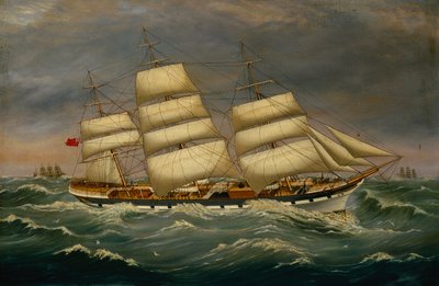 Le trois-mâts Benleuch dans une houle - Alexander Cromarty