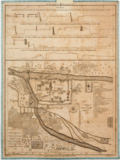 Ville et environs de Sirengampatanne ou Seringapatnam pris à la demande de M. Robert Adams chirurgien par Alexander Cesars LeGou 1775 - Alexander Dalrymple