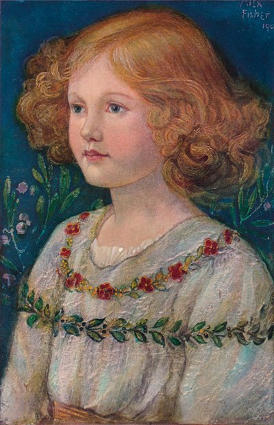 Portrait en émail de Rosemary, fille de John - Alexander Fisher