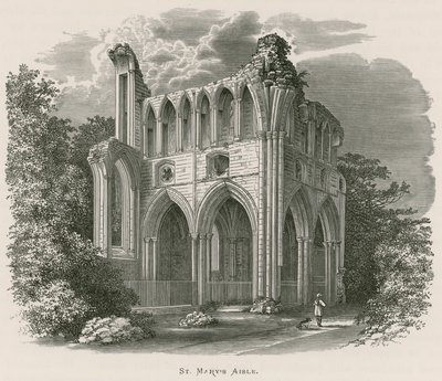 Abbaye de Dryburgh, allée de Sainte Marie - Alexander Francis Lydon