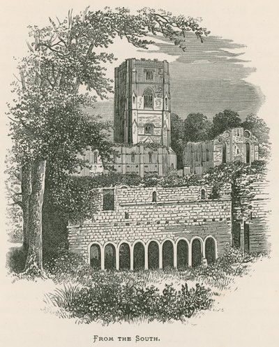 Abbaye de Fountains, vue du sud - Alexander Francis Lydon