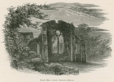 Abbaye de Netley, extrémité est, depuis la maison de l