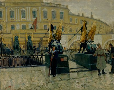 Marins révolutionnaires gardant la Banque d