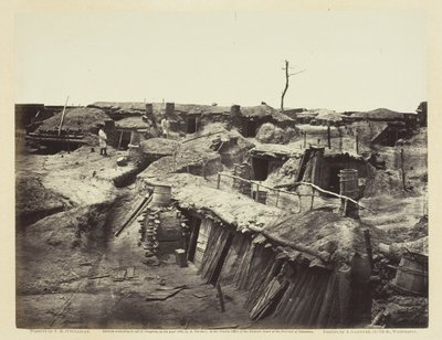 Quartiers des hommes à Fort Sedgwick, mai 1865 - Alexander Gardner