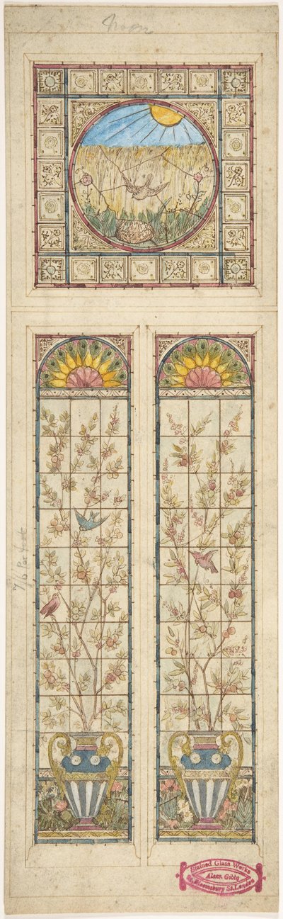 Conception pour un vitrail, 1866-92 - Alexander Gibbs