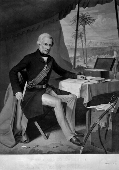 Le Héros de Lucknow (gravure au pointillé, colorée) - Alexander Hay Ritchie