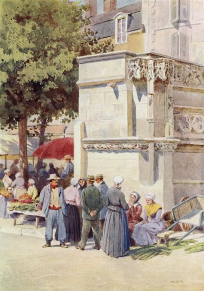 Blois, la Fontaine de Louis XII, sur la Place du Marché - Alexander Henry Hallam Murray