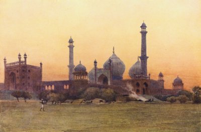 La Jumma Musjid, Delhi, au Coucher du Soleil - Alexander Henry Hallam Murray