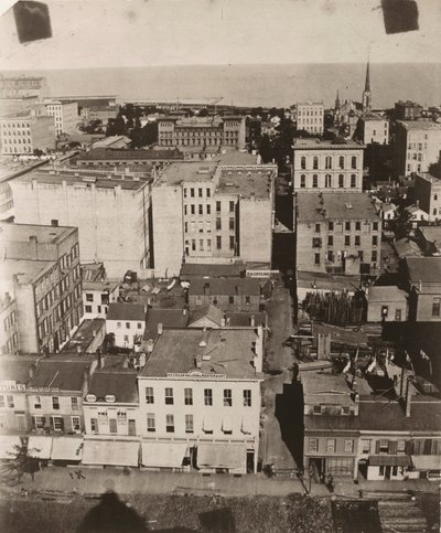 Vue est depuis la coupole du palais de justice à Chicago, 1858 - Alexander Hesler